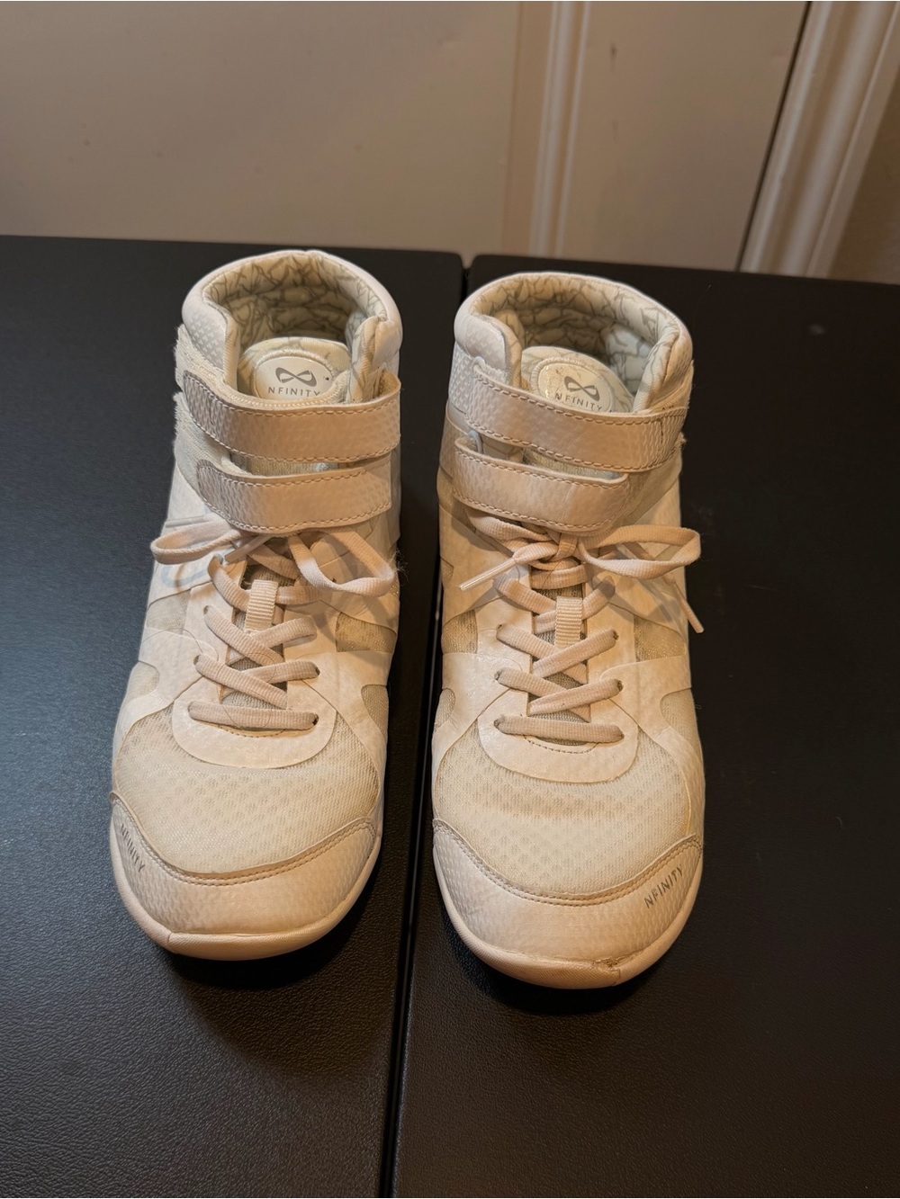 NFINITY Cream/Beige High-Top Athletic Cheer Shoes